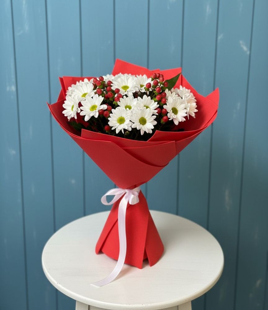 Букет цветов из: Хризантемы в Дровяной