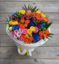 Букет цветов из:  Розы и Хризантемы #REPLACE_PRED# Дровяной