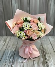 Букет цветов из:  Гвоздики, Розы и Хризантемы в Дровяной