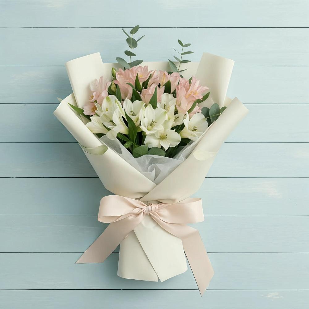 Букет цветов из: Альстромерии в Дровяной