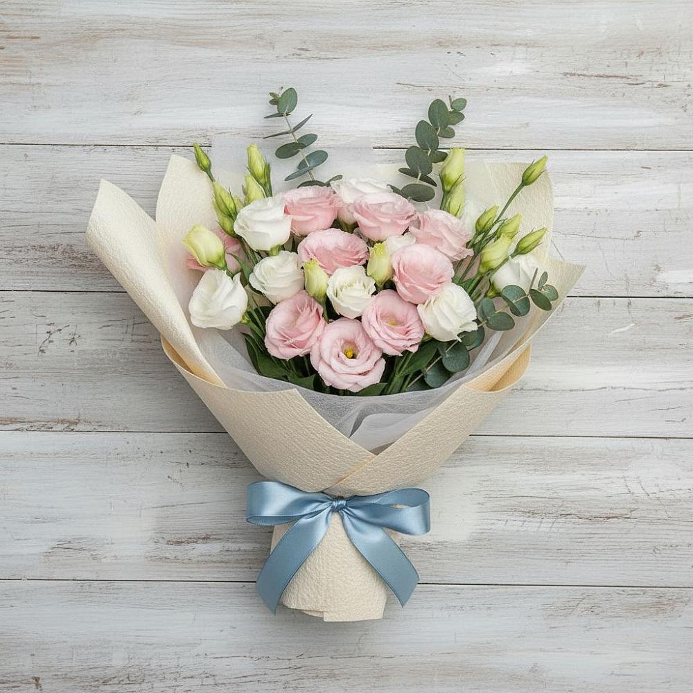 Букет цветов из: Лизиантусы в Дровяной